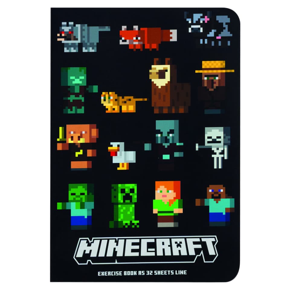 image 1 of Minecraft A5 Line Notebook 32 sheets