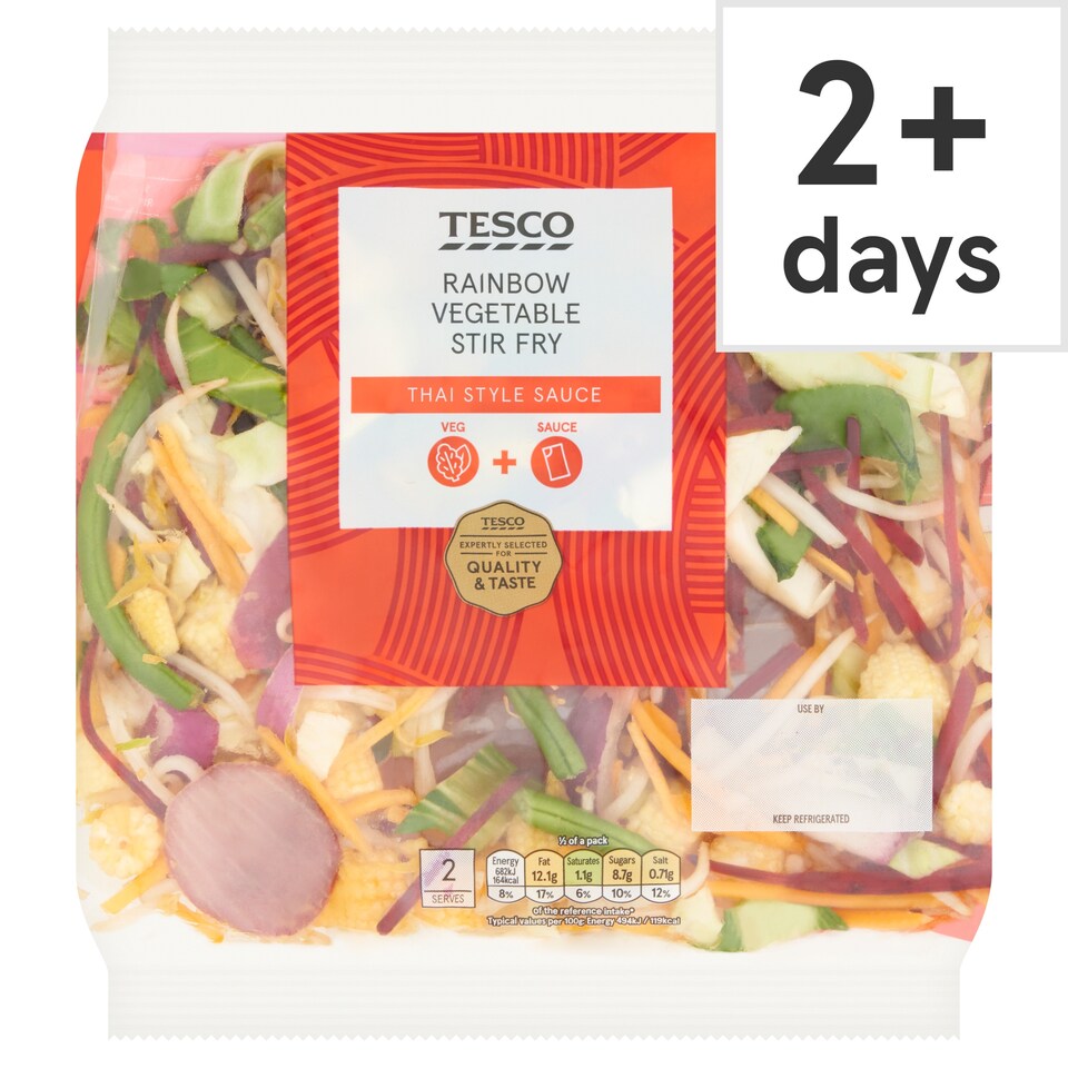Tesco Rainbow Vegetable Stir Fry 340g
