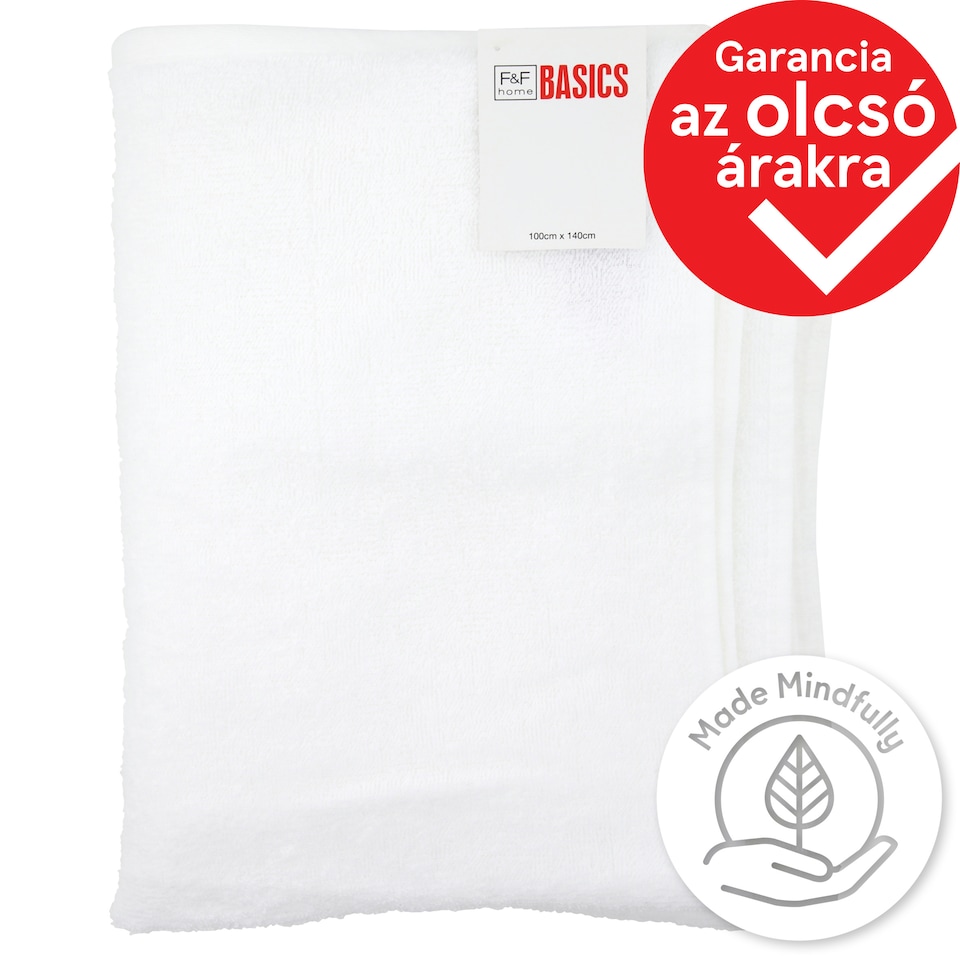 F&F Home Basics fehér fürdőlepedő 100 cm x 140 cm