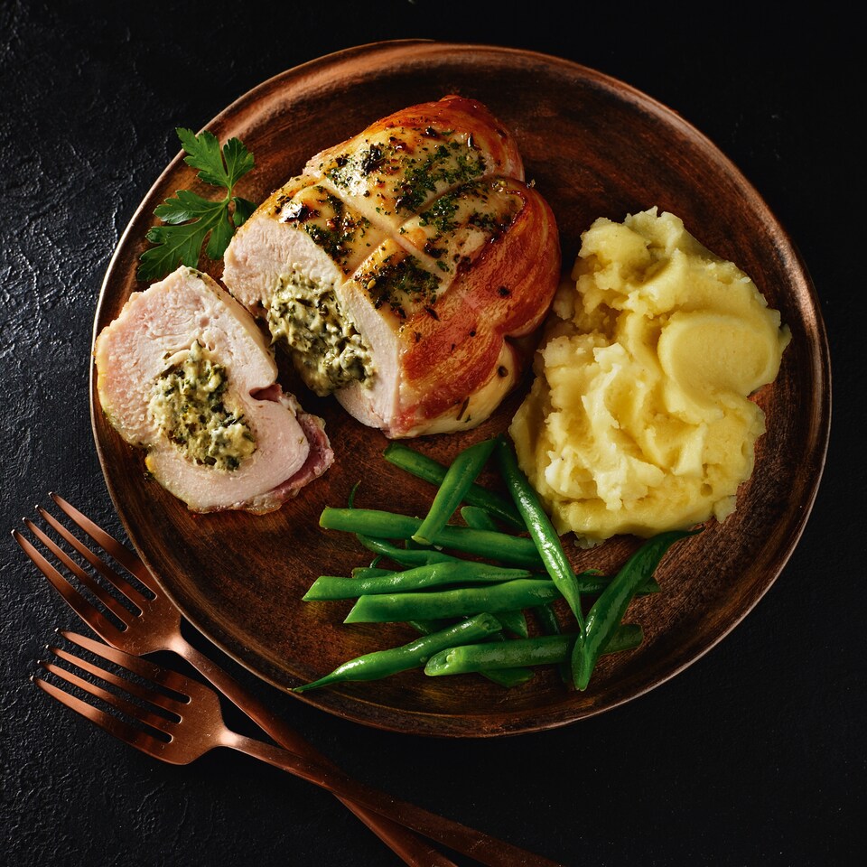 image 1 of Tesco Finest Chicken Ballotine with Wild Garlic & Parmesan 384g
