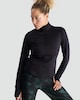 image 1 of F&F Active Half Zip High Neck Top in Black