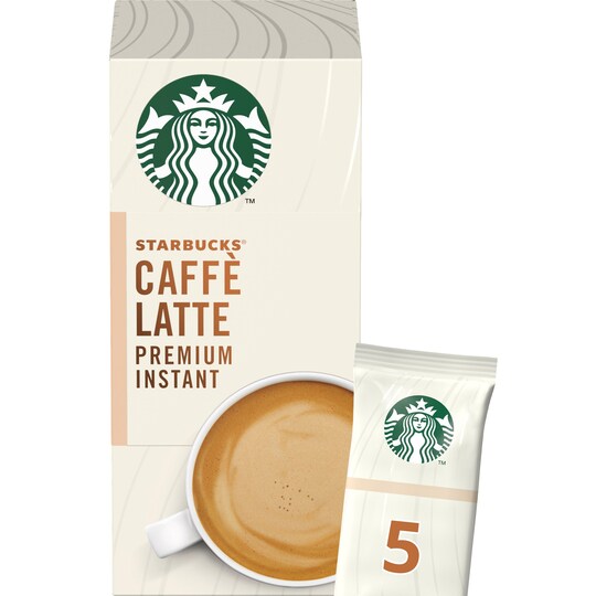 Starbucks Caffe Latte Premium Instant Sachets 5 X 14g Tesco Groceries