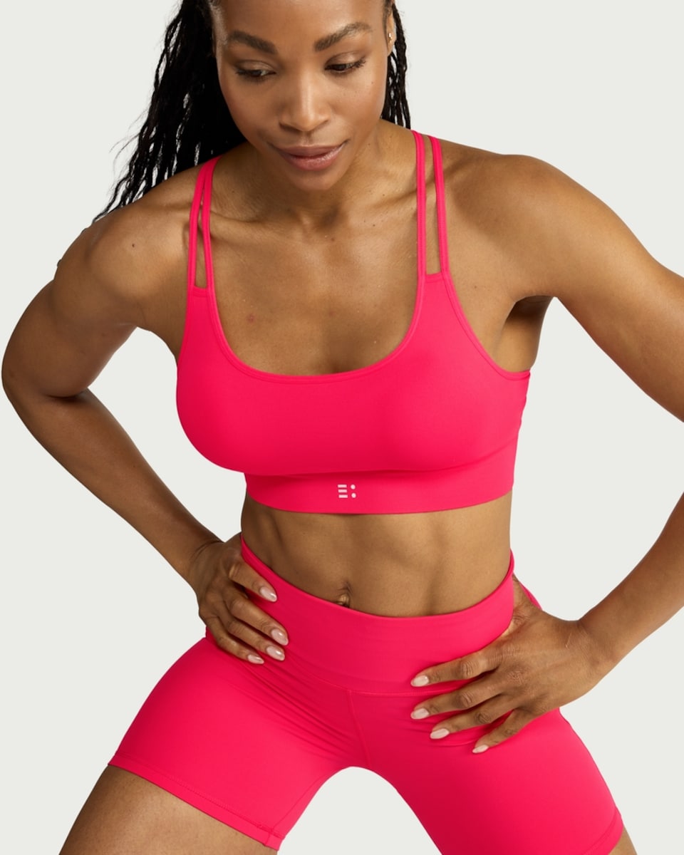image 1 of F&F Active 2-Pack Strappy Light Support Sports Bras in Multi