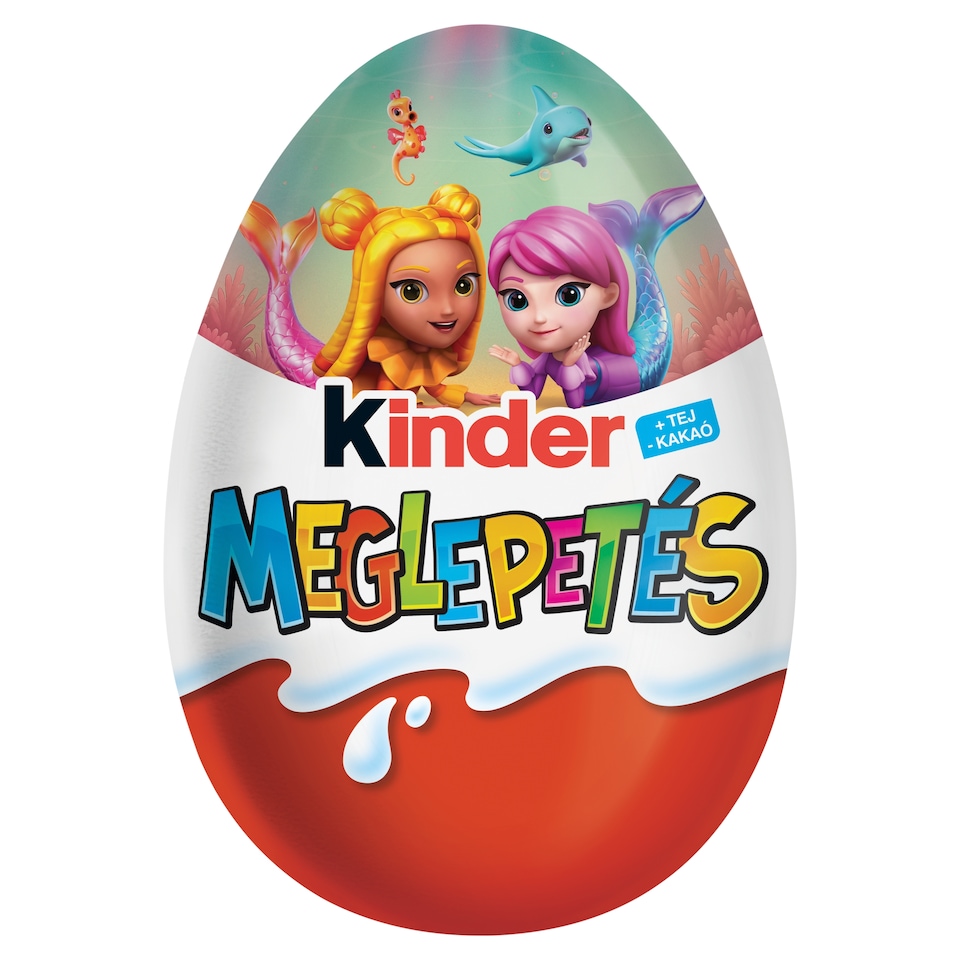Kinder Meglepetés belső tejes réteggel bevont tejcsokoládé figura, belsejében meglepetéssel 20 g