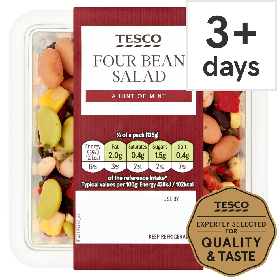 Tesco Four Bean Salad 250G Tesco Groceries
