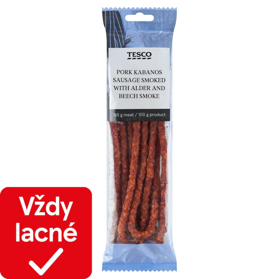 Tesco Trvanlivý tepelne opracovaný mäsový výrobok údený 120 g