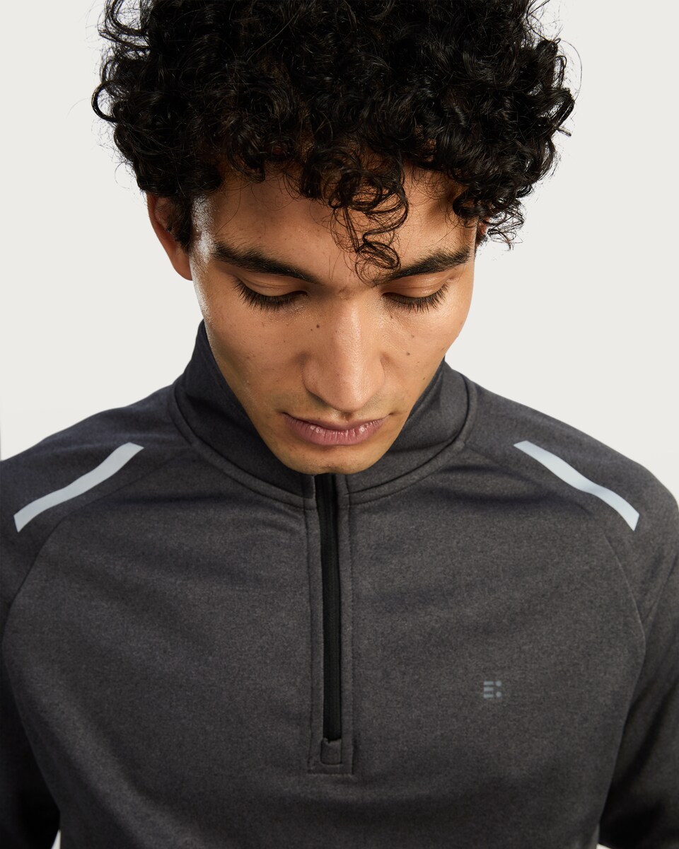 image 1 of F&F Active Regular Fit Half-Zip Jacket in Black