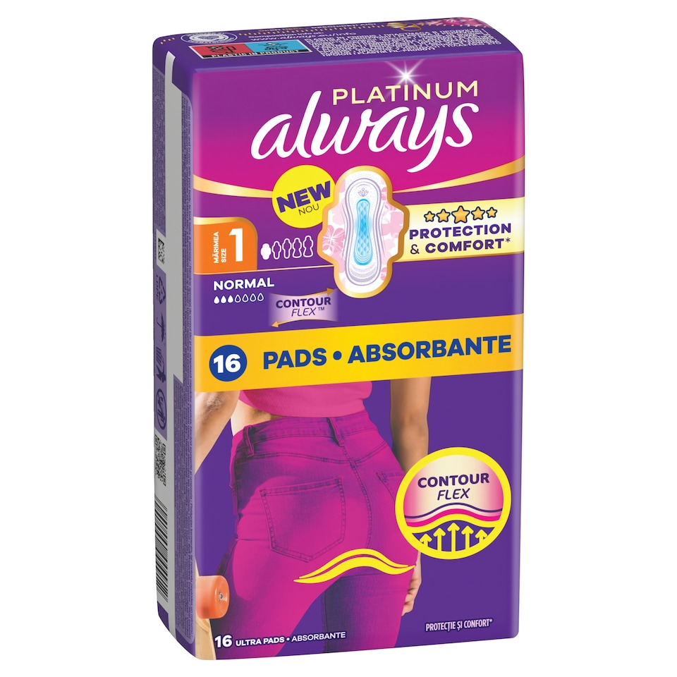 image 1 of Always Platinum Normal Sanitary Towels With Wings 16 Pads