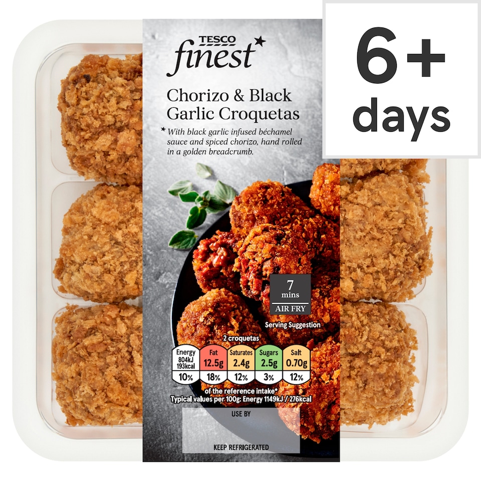 Tesco Finest Chorizo & Black Garlic Croquetas 210g