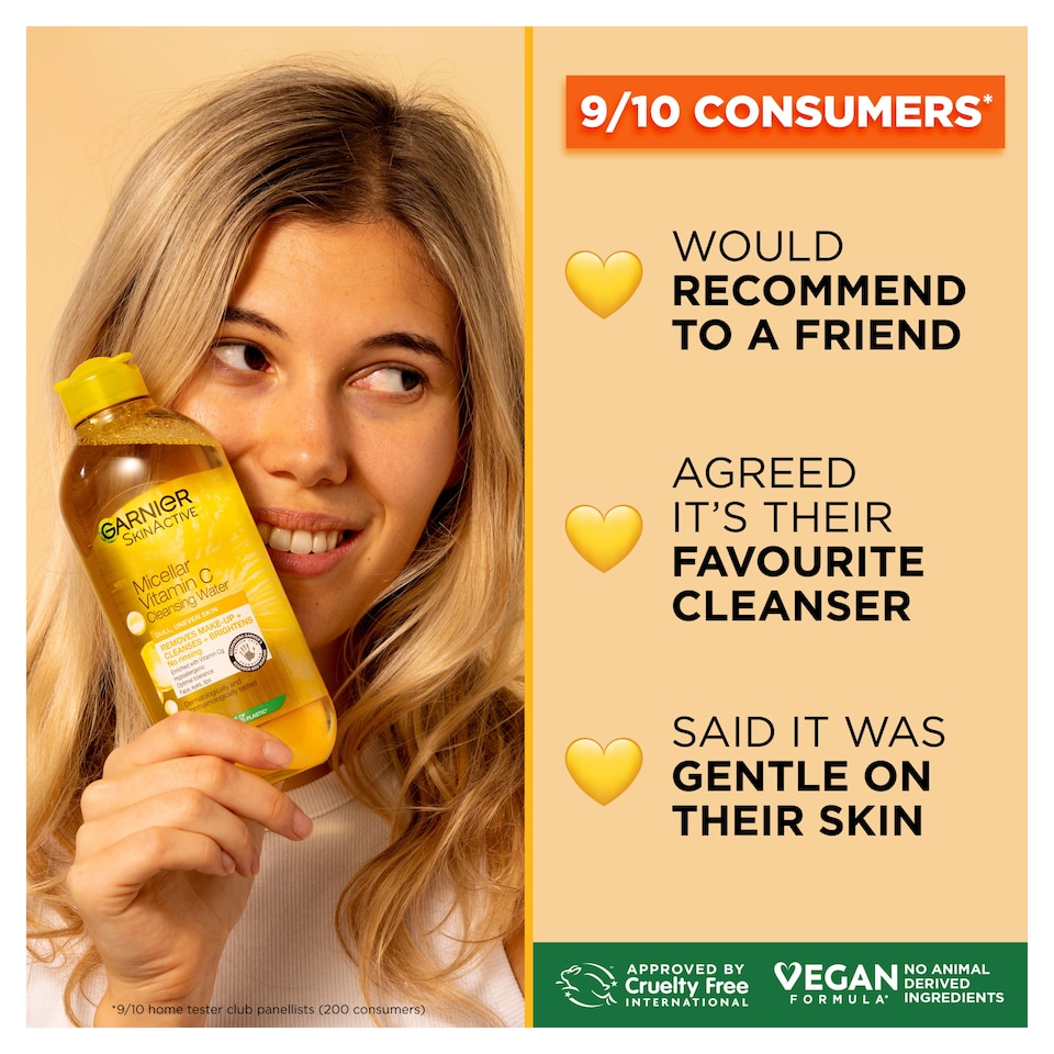 image 1 of Garnier SkinActive Micellar Vitamin C Cleansing Water 400ml