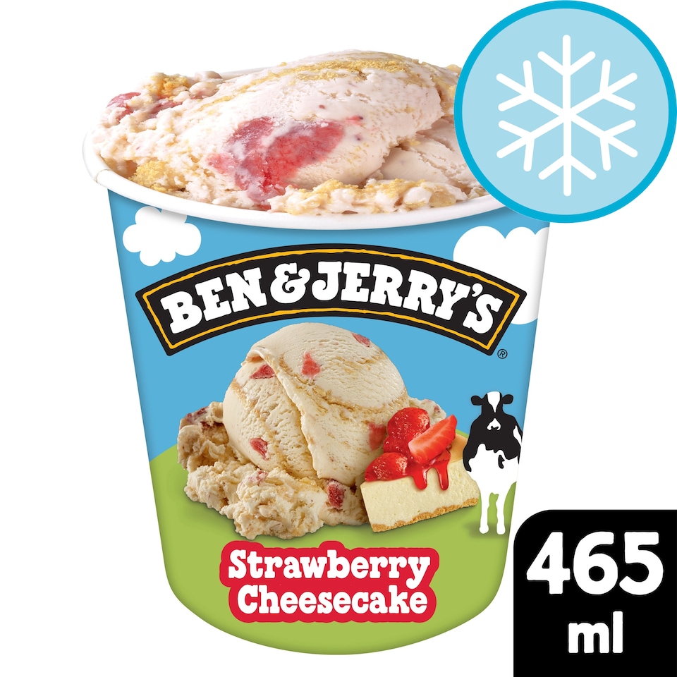 image 1 of Ben & Jerry's Strawberry Cheesecake Ice Cream Tub 465ml