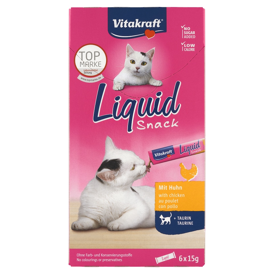 image 1 of Vitakraft Liquid Snack Complementary Food for Cats from 3 Months 6 x 15 g (90 g)