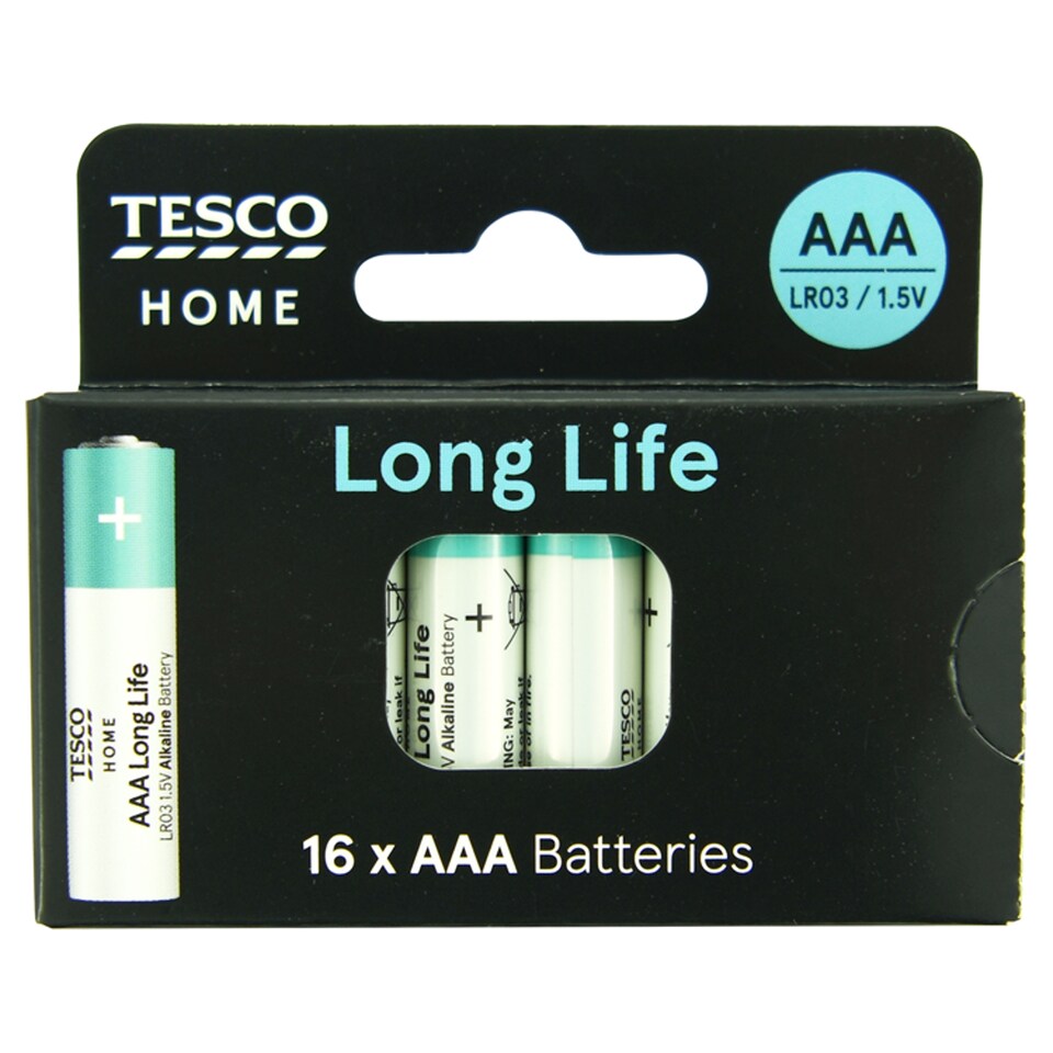 Tesco Long Life Aaa 16 Pack
