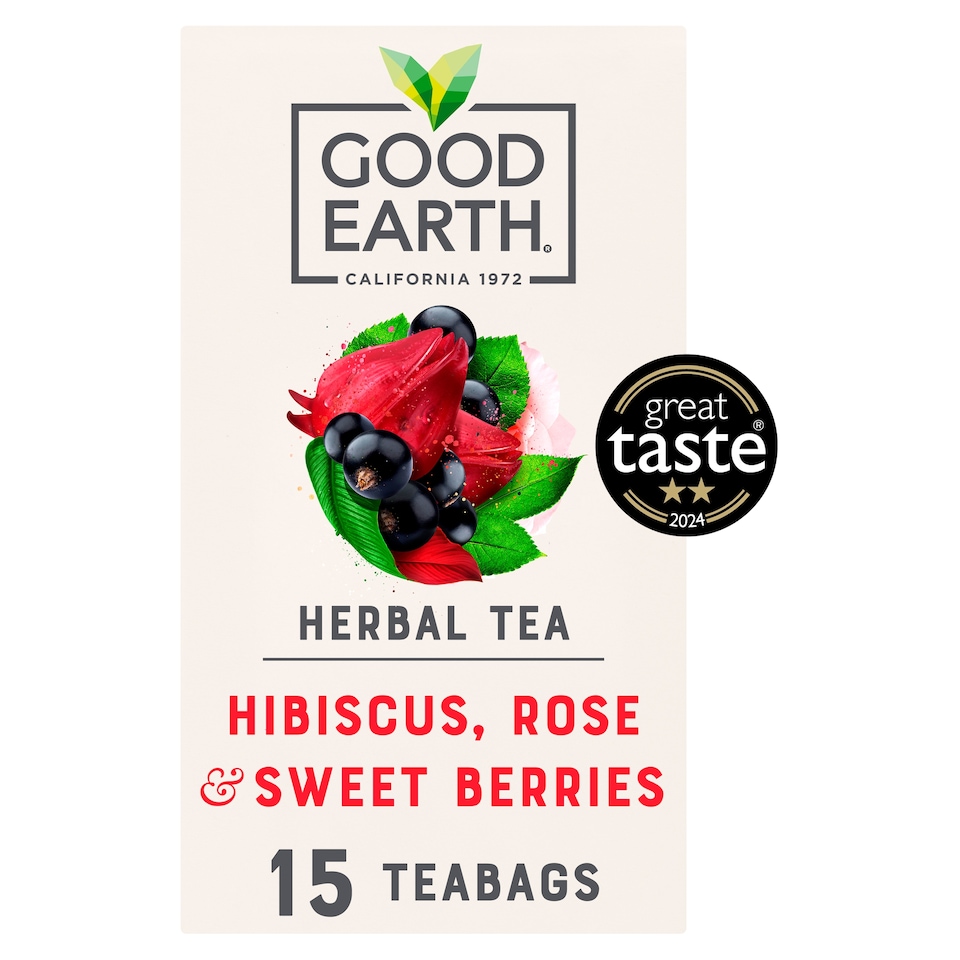 image 1 of Good Earth Botanical Tea Hibiscus, Rose & Sweet Berries 15 teabags