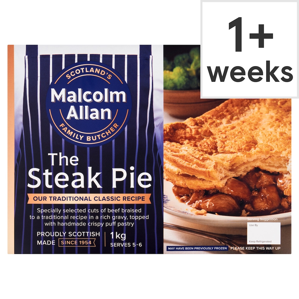 Malcolm Allan Classic Steak Pie 1Kg