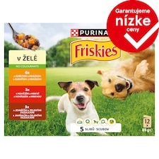 PURINA FRISKIES Adult s hovädzím, kuraťom a jahňacím v želé 12 x 85 g