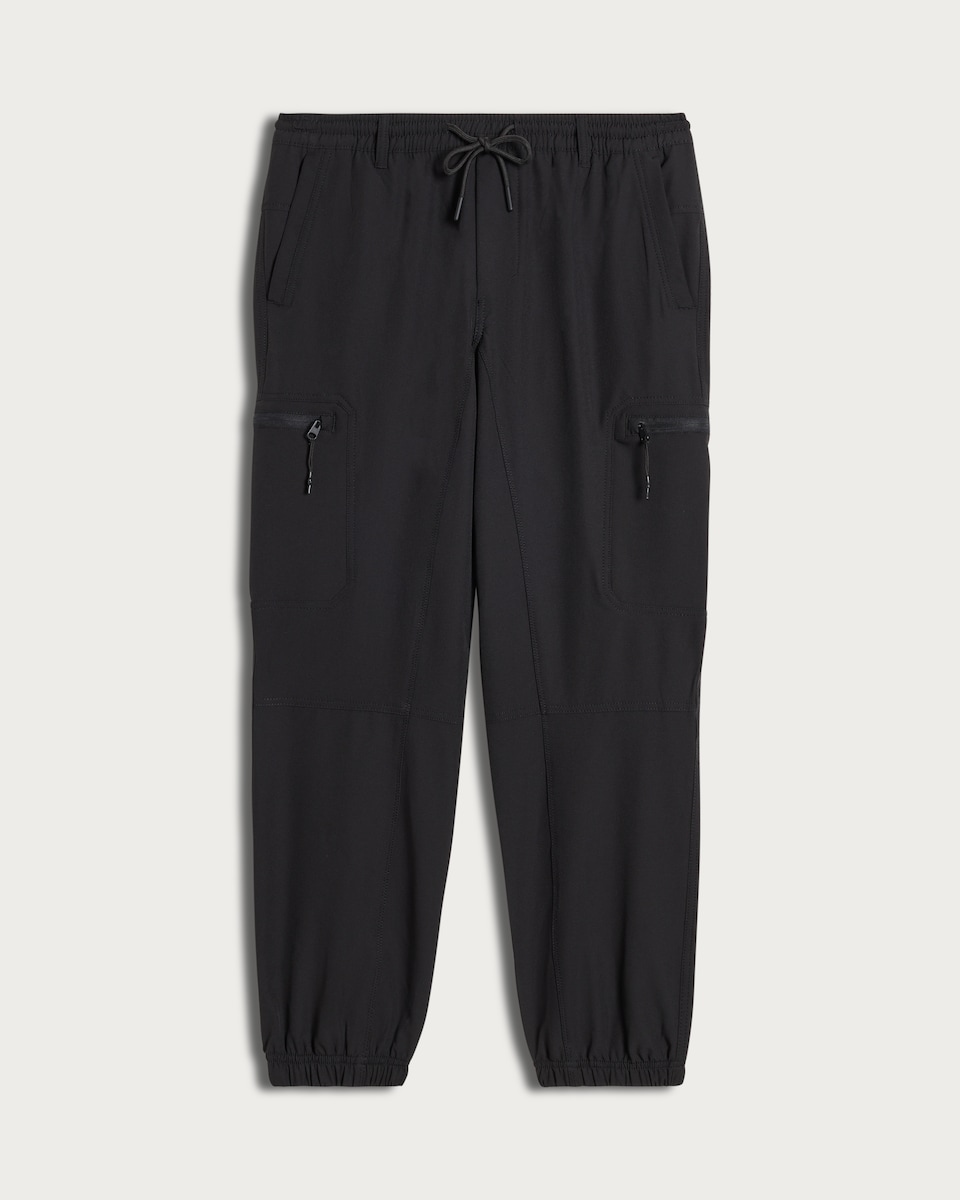 9 Peaks Elasticated Cargo Trousers in Black