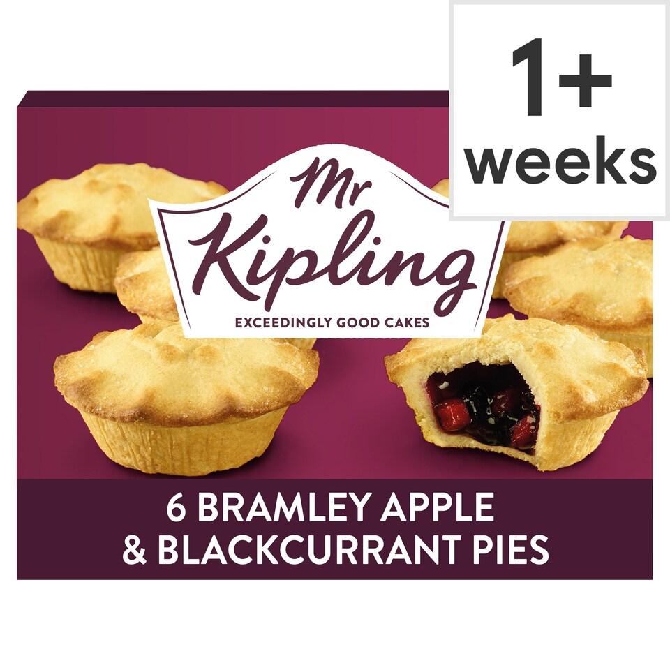 image 1 of Mr Kipling Bramley Apple & Blackcurrant Pies 6 Pack