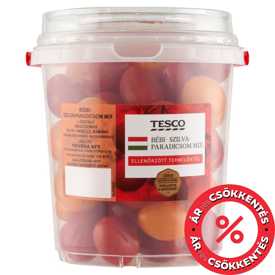 Tesco bébi szilva paradicsom mix 450 g