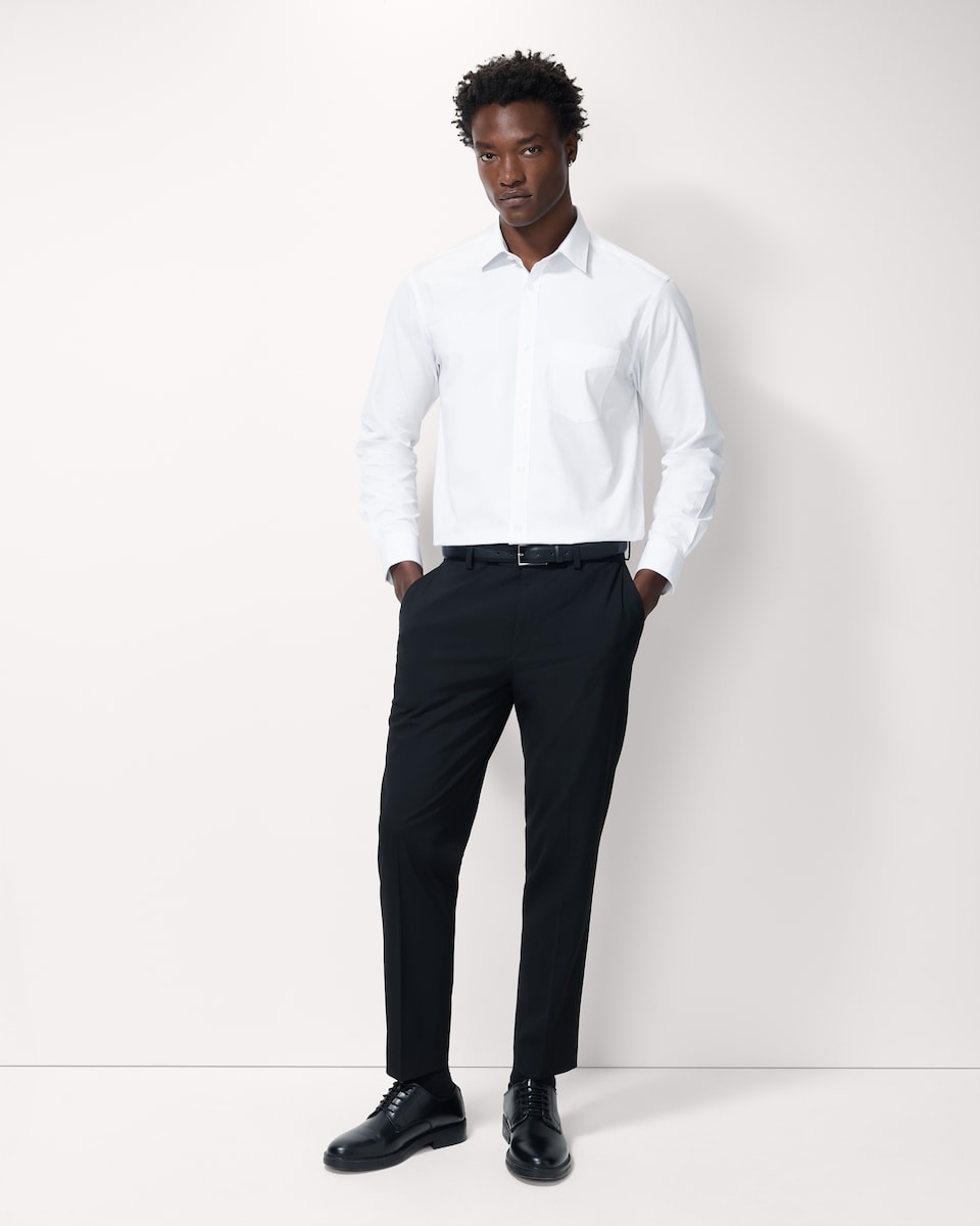 image 1 of F&F 2-Pack Regular Fit Easy Iron Long Sleeved Formal Shirts in White