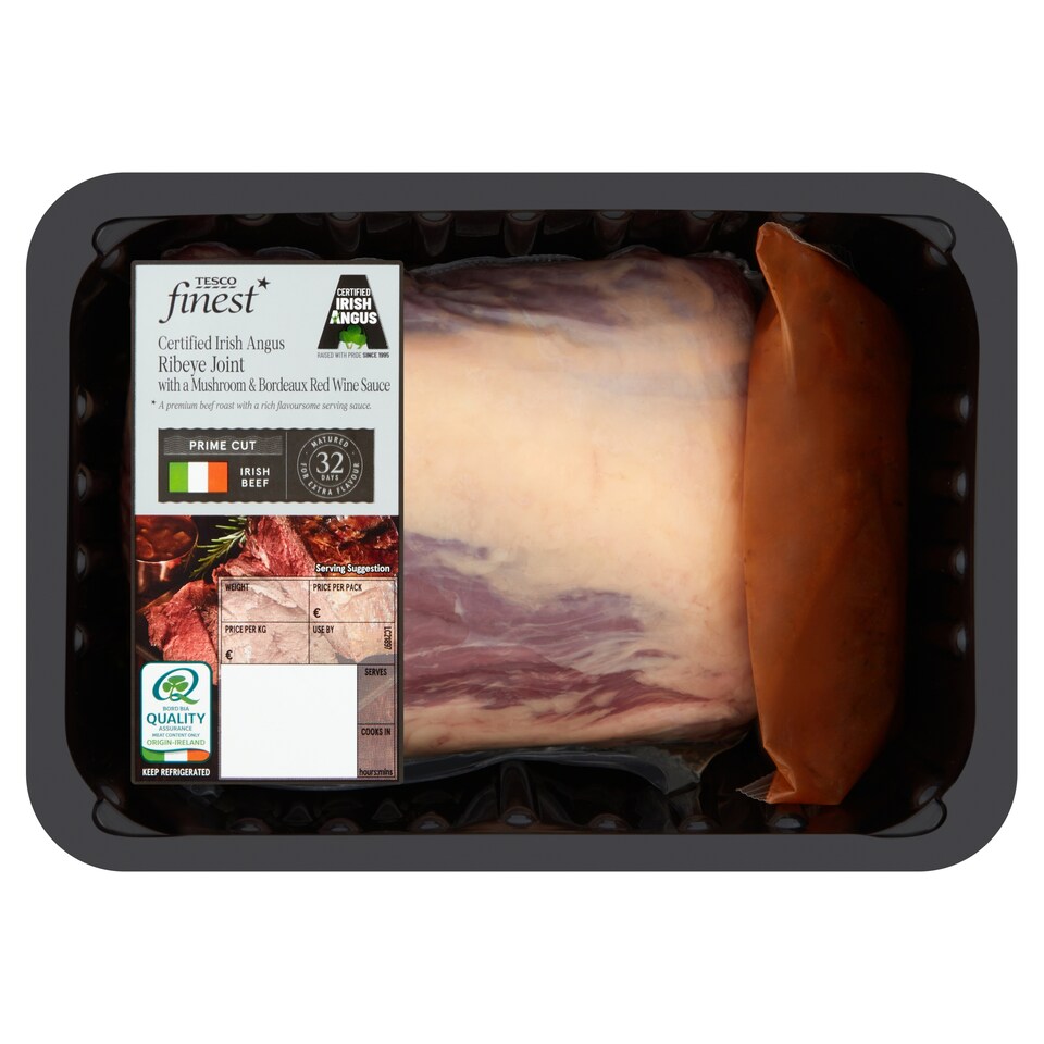 Tesco Finest Irish Angus Rib Eye Red Wine Sauce