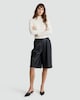 image 2 of F&F Faux Leather Jorts in Black