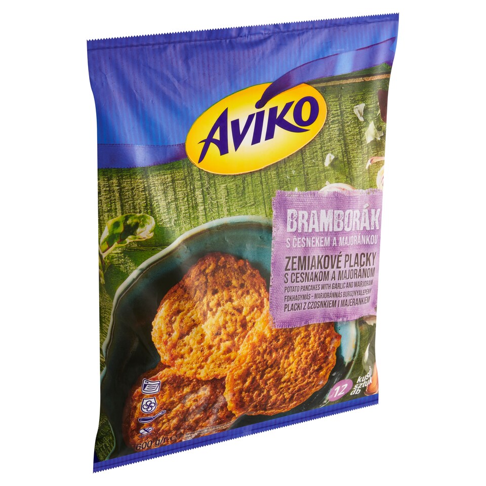 Obrázek 1 pro produkt Aviko Bramborák s česnekem a majoránkou 12 ks 600g