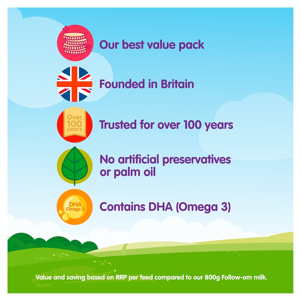 image 1 of Cow & Gate 2 Follow On Baby Milk Formula Powder 6-12 Months Big Pack 1.2kg