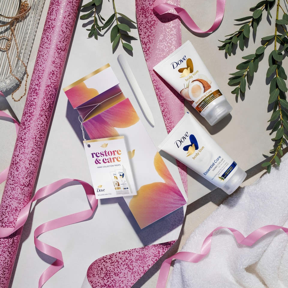 image 1 of Dove Restore & Care Hand Collection Treats Gift Set