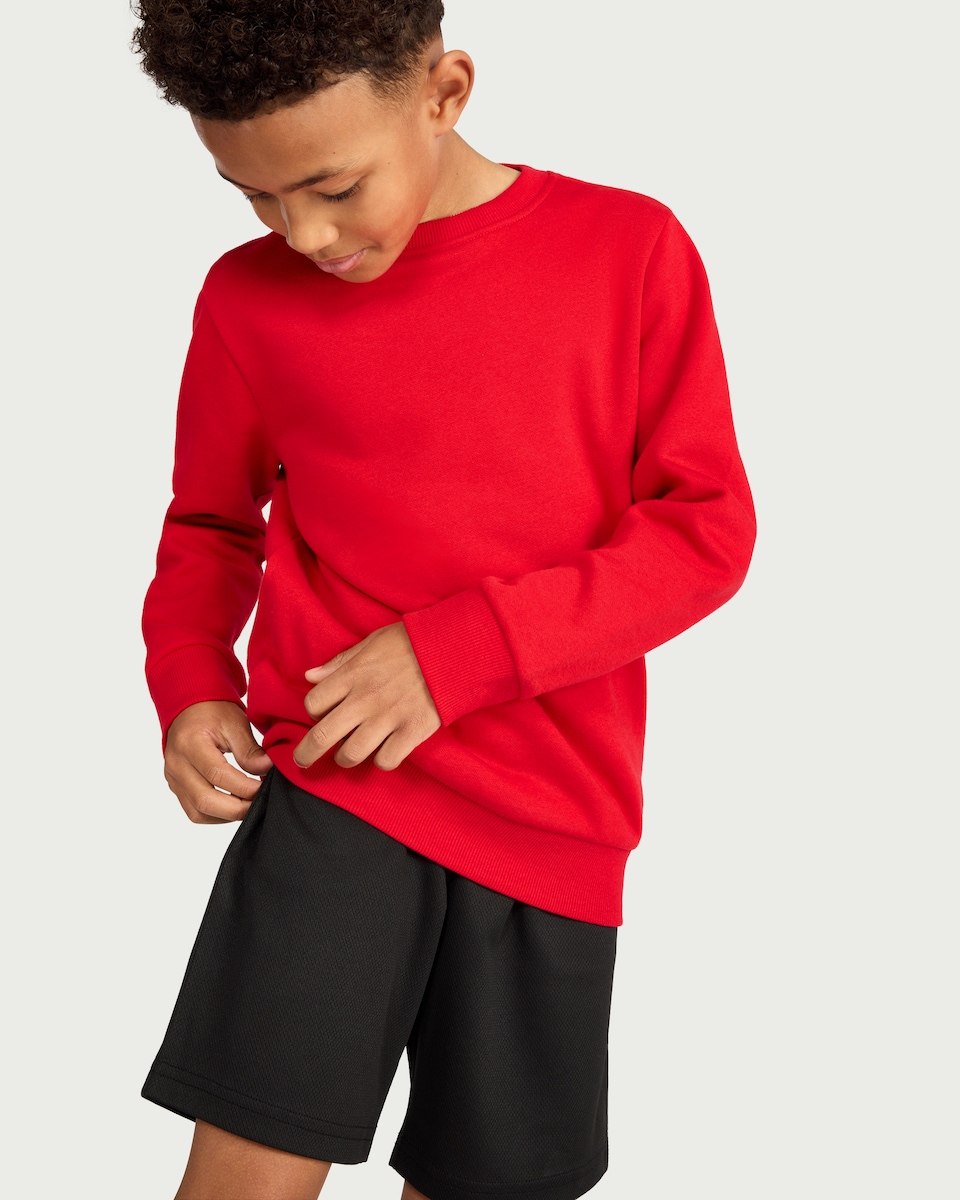 image 1 of F&F School Unisex 2-Pack Cotton Rich Sweatshirts in Red