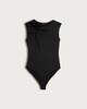 image 2 of F&F Polyamide Twist Detail Sleeveless Bodysuit in Black