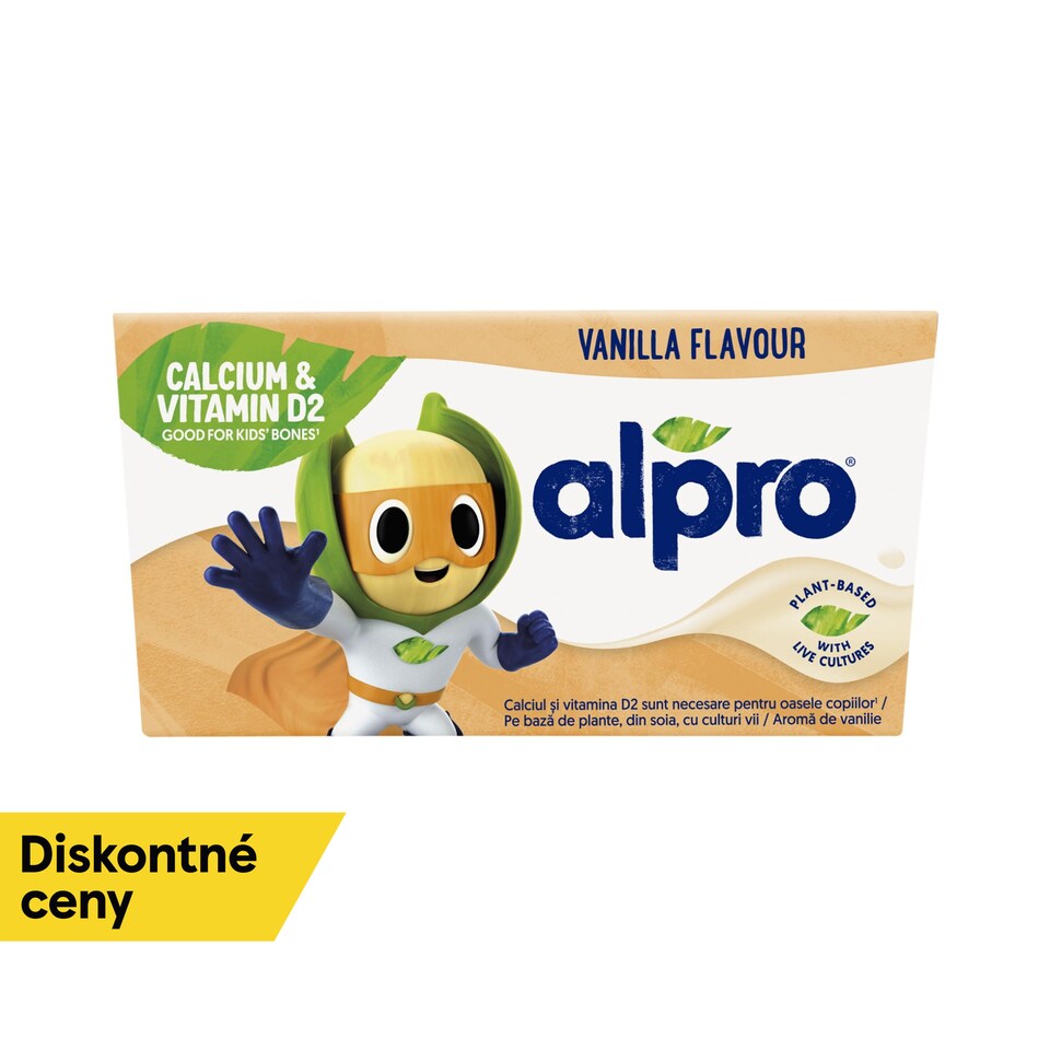 image 1 of ALPRO Kids Fermented soy product – vanilla, enriched with calcium, iodine, and vitamins 4x115g