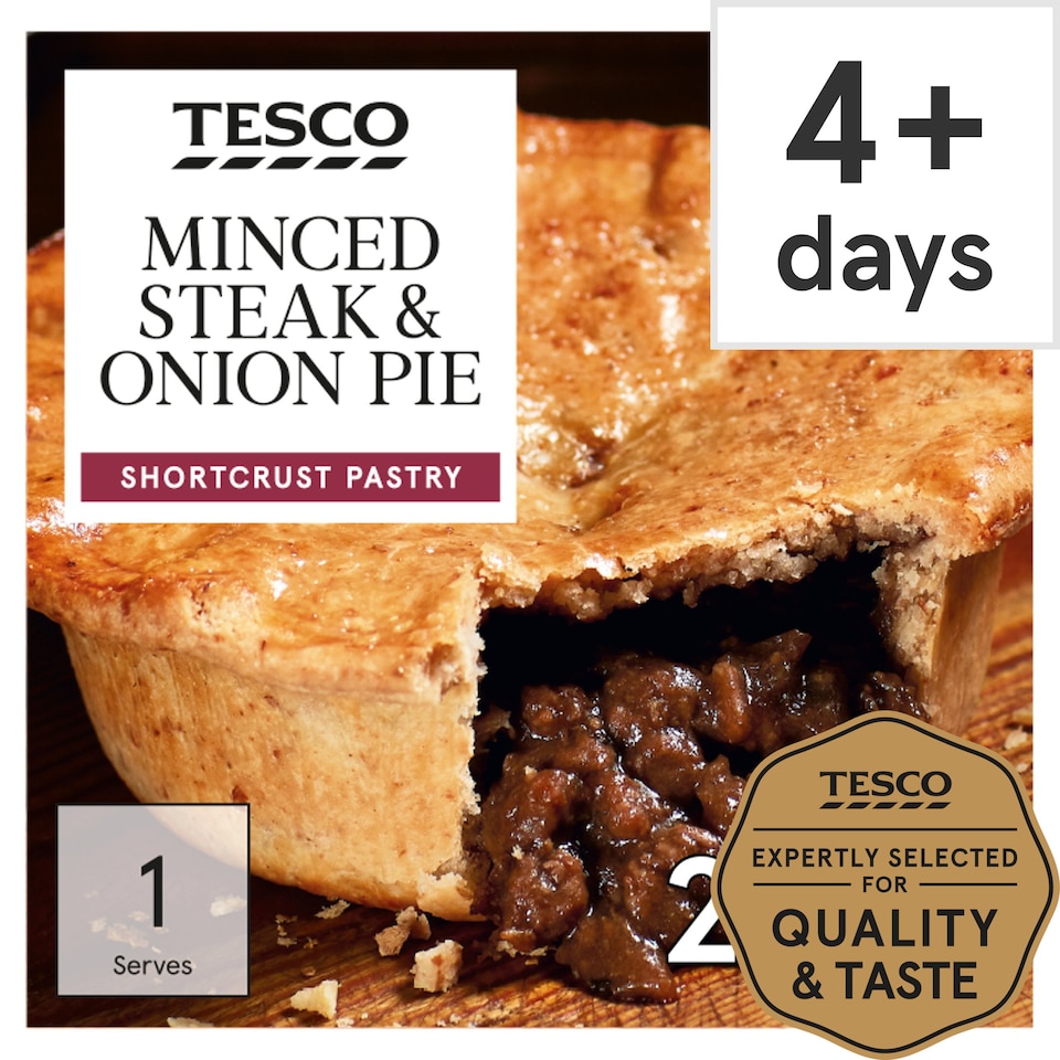 Tesco Minced Steak & Onion Shortcrust Pie 200G