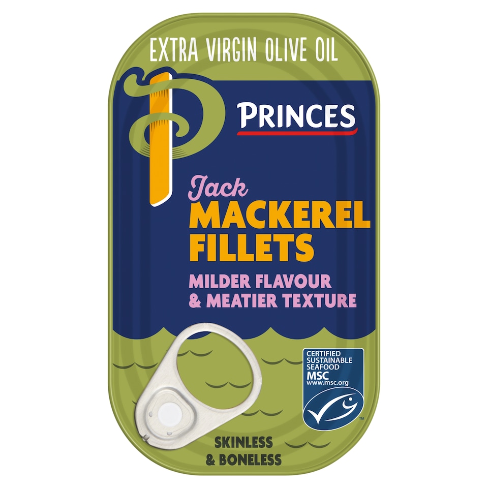 Princes Jack Mackerel Fillets In Extra Virgin Olive Oil 125G