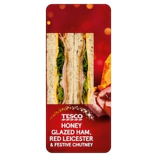 Tesco Honey Glazed Ham, Red Leicester & Festive Chutney Sandwich