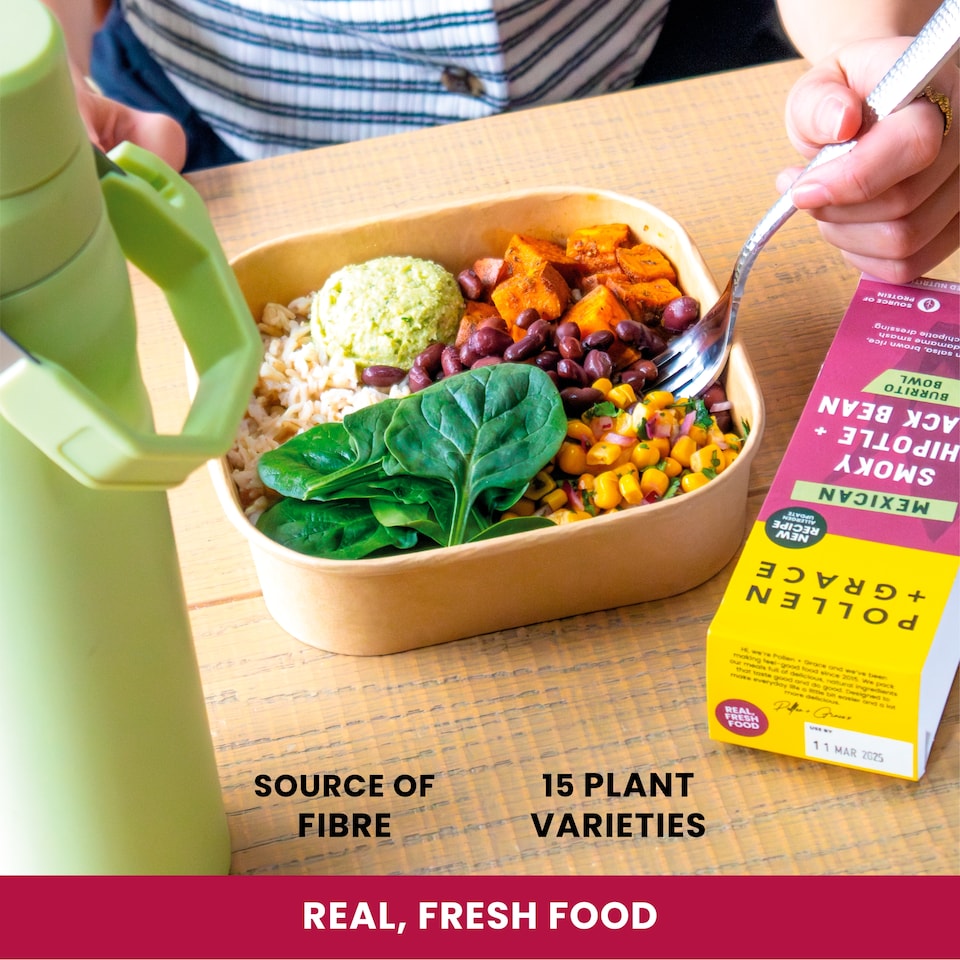 image 1 of Pollen & Grace Mexican Smoky Chipotle & Black Bean Burrito Bowl 275g