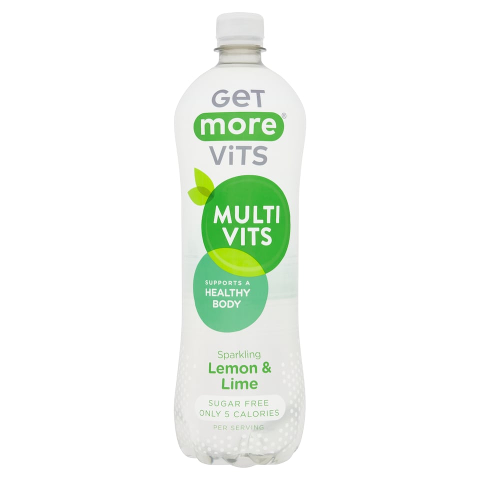 Get More Multivitamins Sparkling Water Lemon & Lime Drink 1 Litre