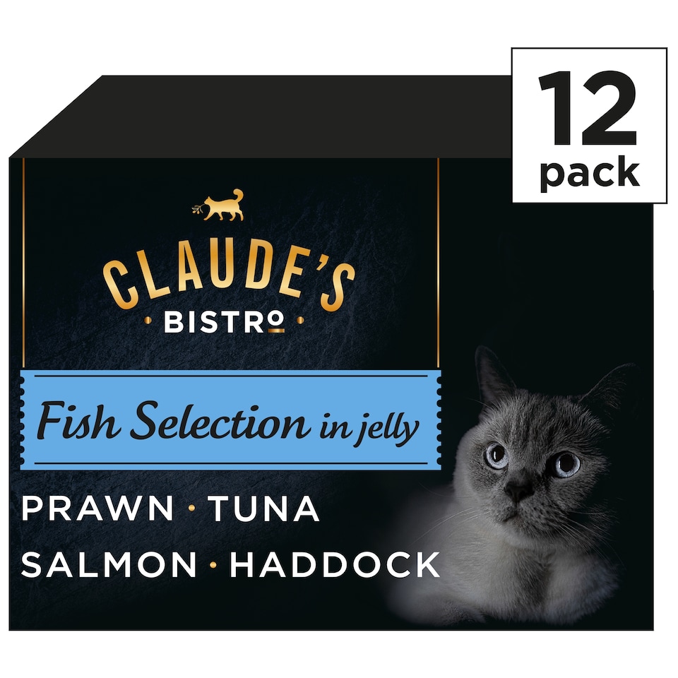 image 1 of Claude's Bistro Adult Cat Fish Selection in Jelly 12x85g