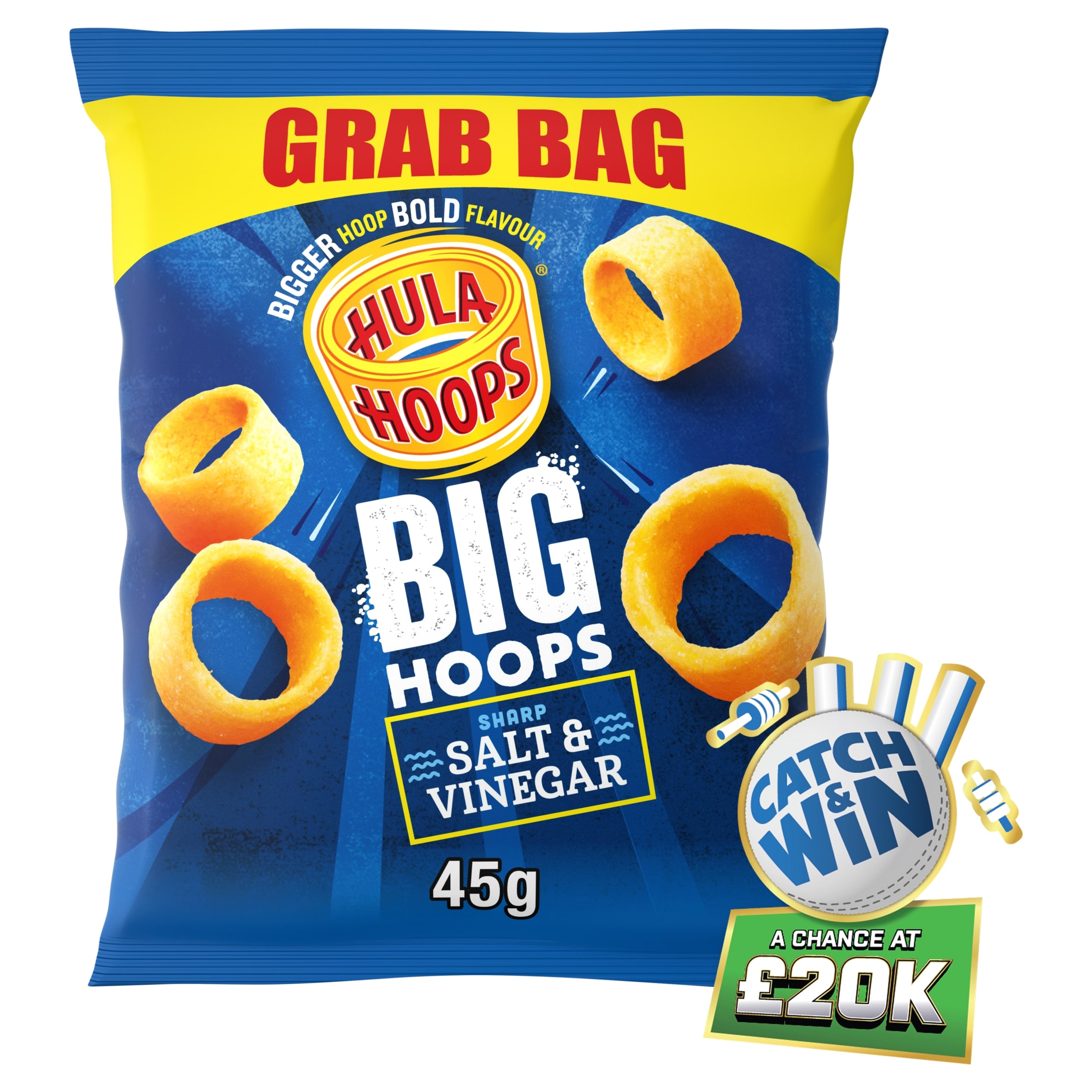 Hula Hoops Big Hopps Salt & Vinegar Grab Bag 45G