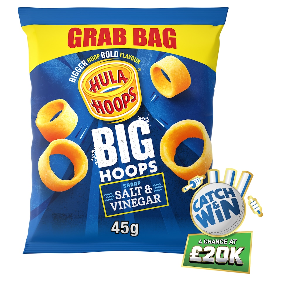 image 1 of Hula Hoops Big Hopps Salt & Vinegar Grab Bag 45G