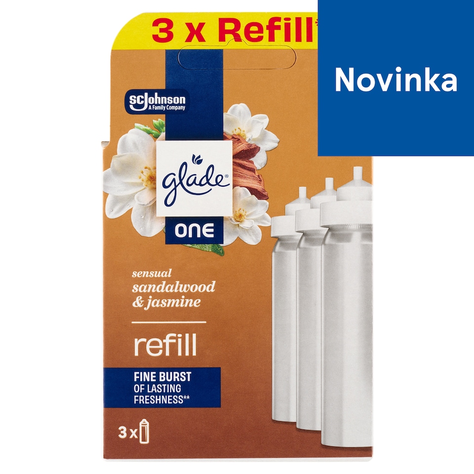 image 1 of Glade One Sensual Sandalwood & Jasmine Refill 3 x 10 ml (30 ml)