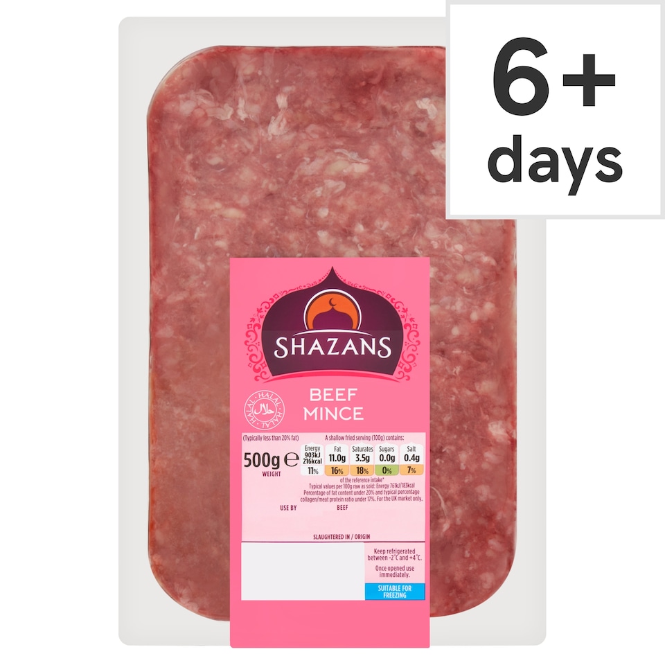 Shazans Halal Beef Mince 500G