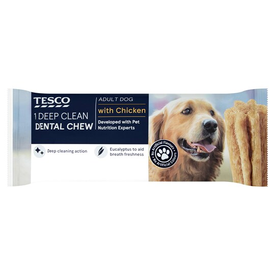 Tesco Deep Clean Dental Chew Adult Chicken 80G Tesco Groceries