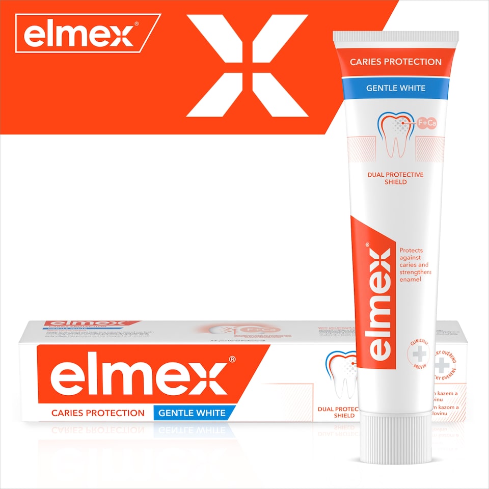 obrázok 1 z elmex® Caries Protection Gentle White zubná pasta proti zubnému kazu 75 ml