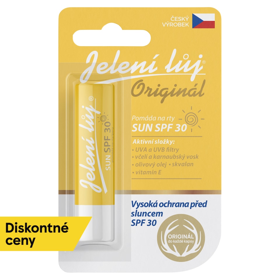 Jelení Lůj Originál Sun pomáda na pery SPF 30