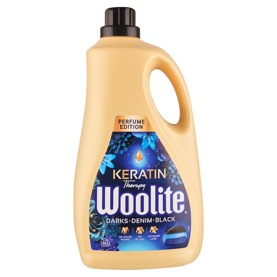 image 1 of Woolite Keratin Therapy Perfume Edition Darks Denim Black Liquid Laundry Detergent 60 Washes 3.6L