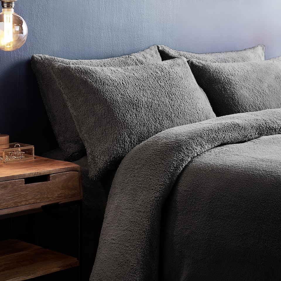 image 1 of Silentnight Grey Teddy Pillowcase Pair