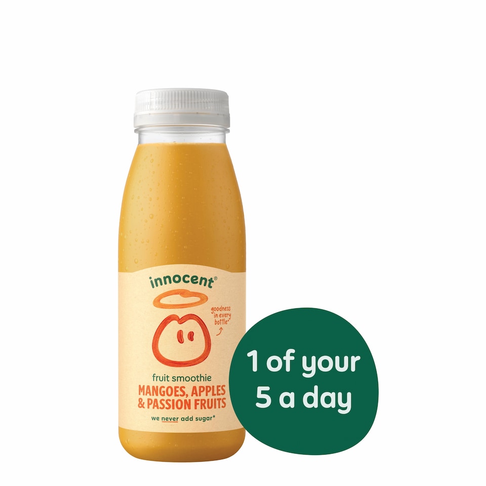 image 1 of Innocent Smoothie Mangoes Passion Fruits & Apples 250ml