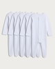image 1 of F&F Baby 5-Pack Pure Cotton Long Sleeved Sleepsuits in White