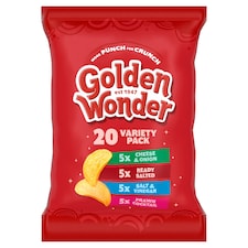 Golden Wonder Crisps Variety Pack 20 X 25G